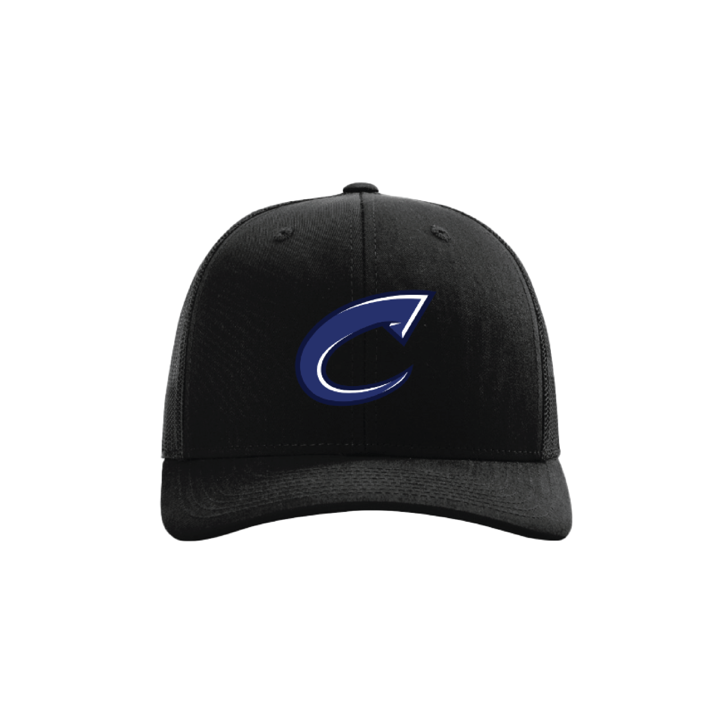 CCLL Black Snapback Hat with Royal/Navy C Logo