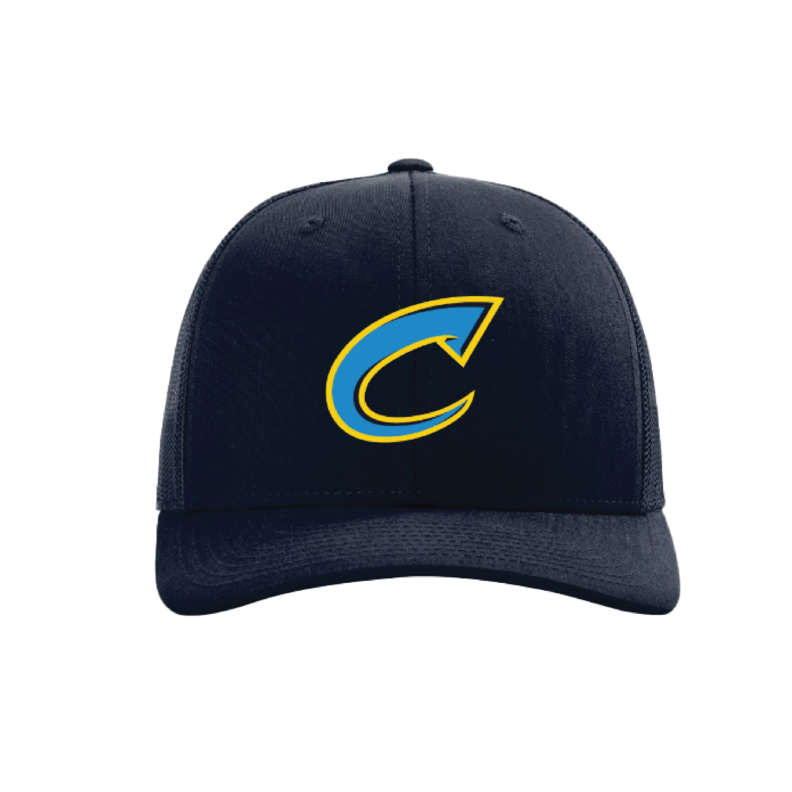 CCLL Navy Snapback Hat with Columbia Blue/Yellow C Logo