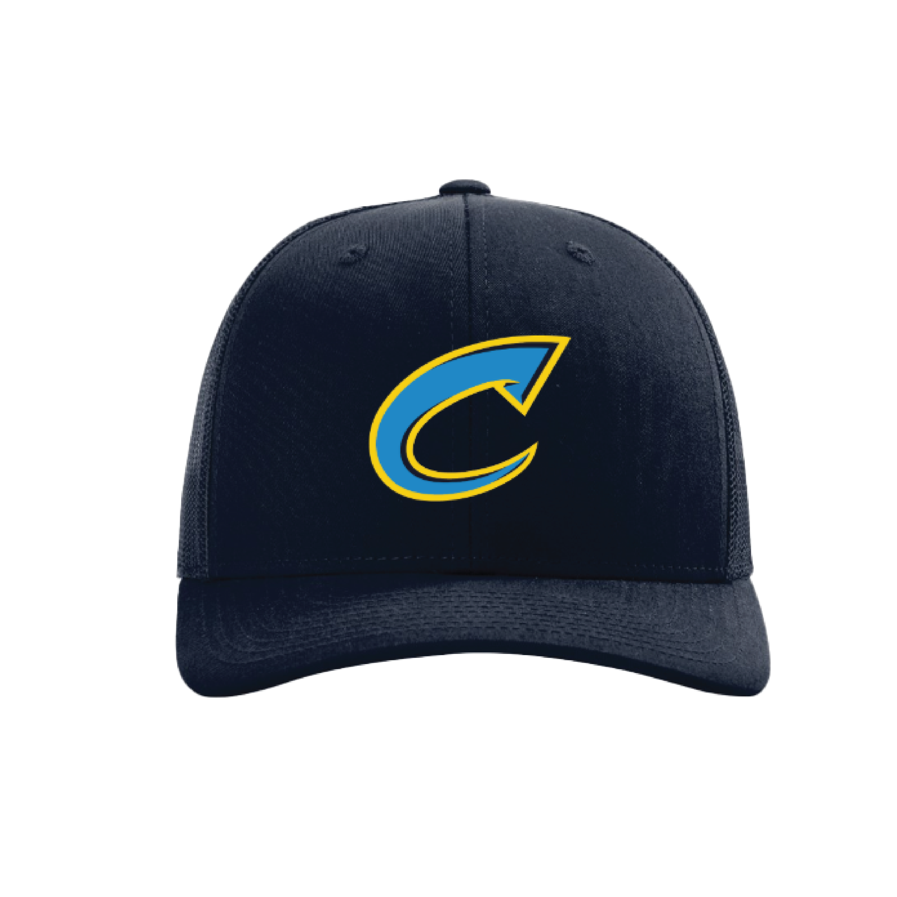 CCLL Navy Snapback Hat with Columbia Blue/Yellow C Logo