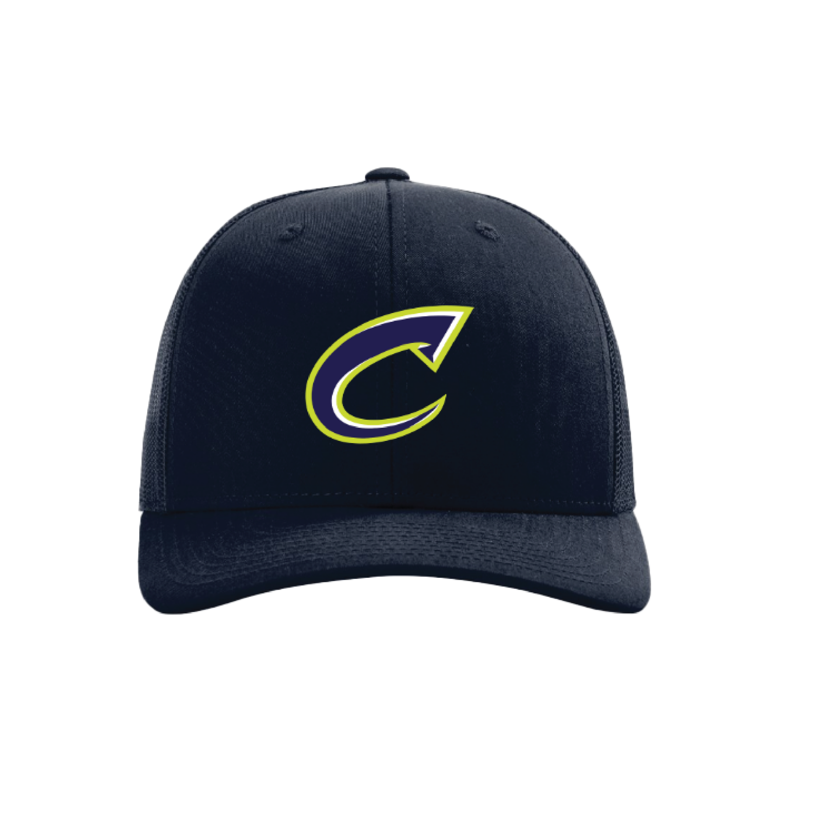 CCLL Navy Snapback Hat with Navy/Lime Green C Logo