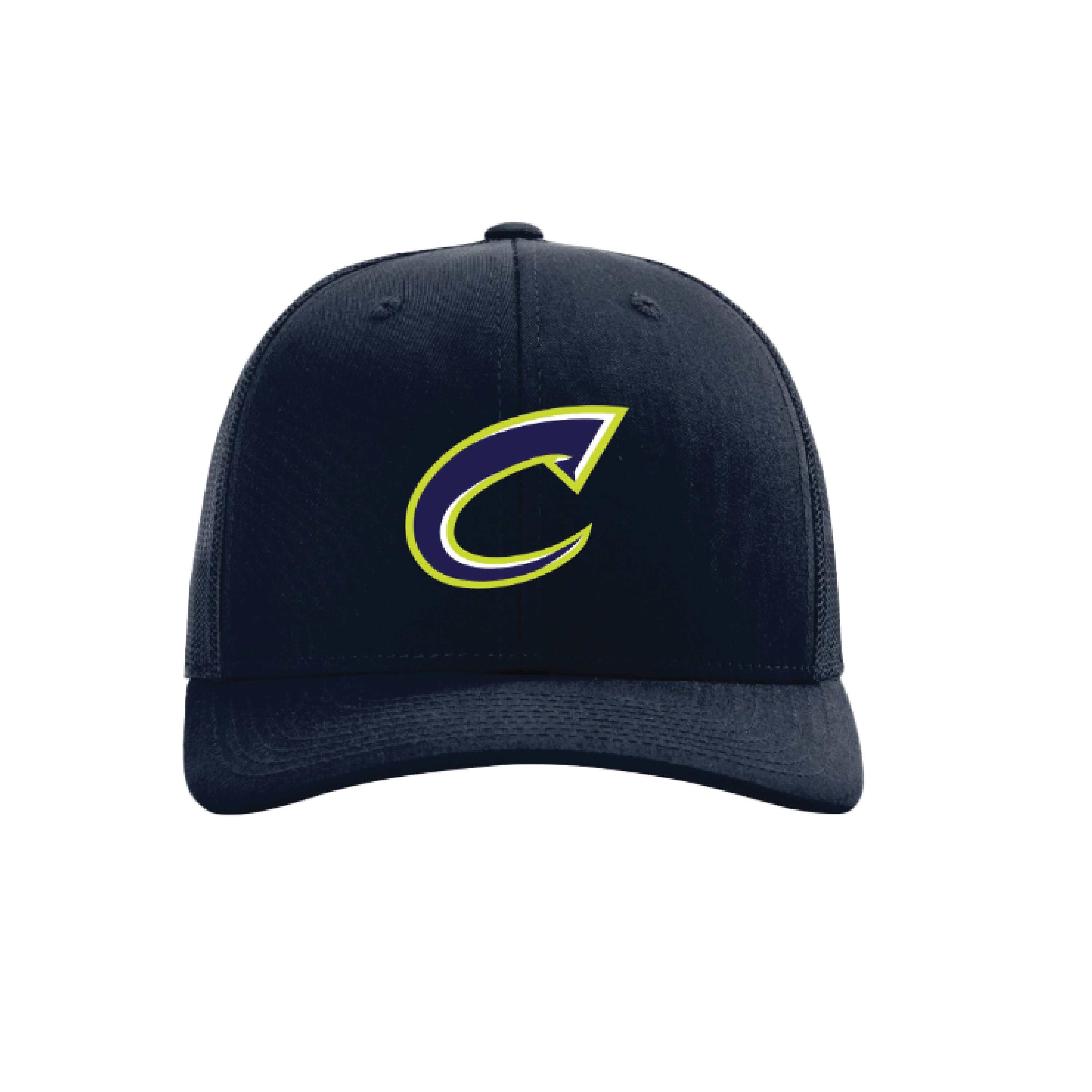 CCLL Navy Snapback Hat with Navy/Lime Green C Logo
