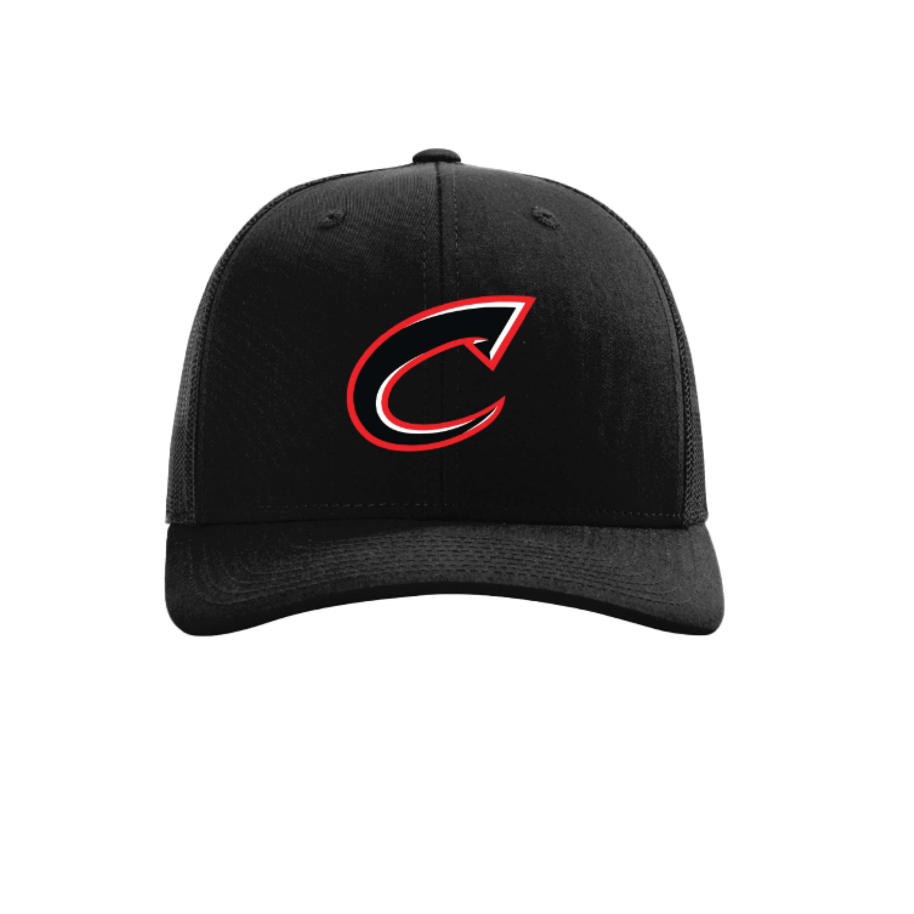 CCLL Black Snapback Hat with Black/Red C Logo