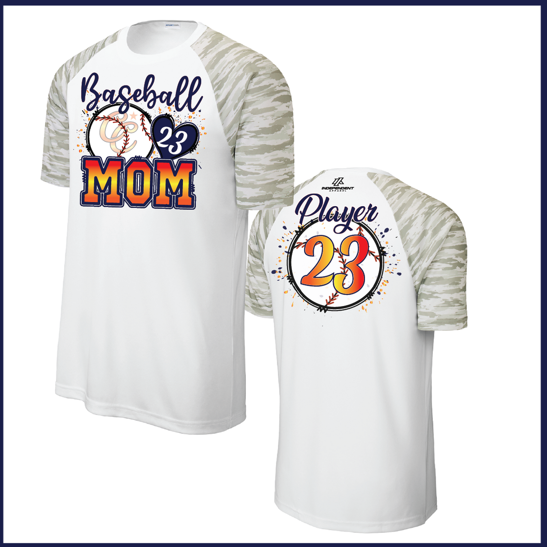 CCLL Astros Mom Logo White Camo Short Sleeve Shirt