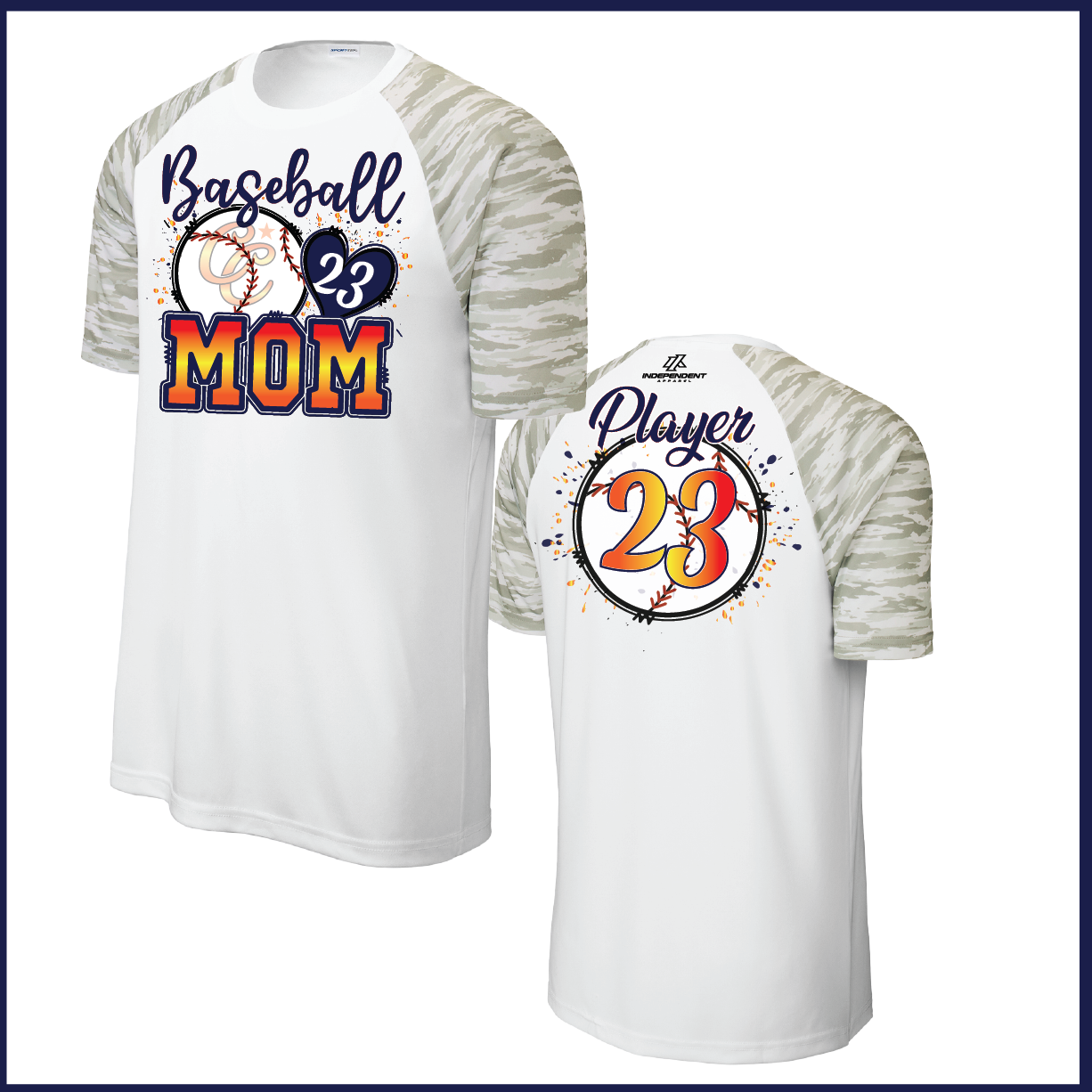 CCLL Astros Mom Logo White Camo Short Sleeve Shirt