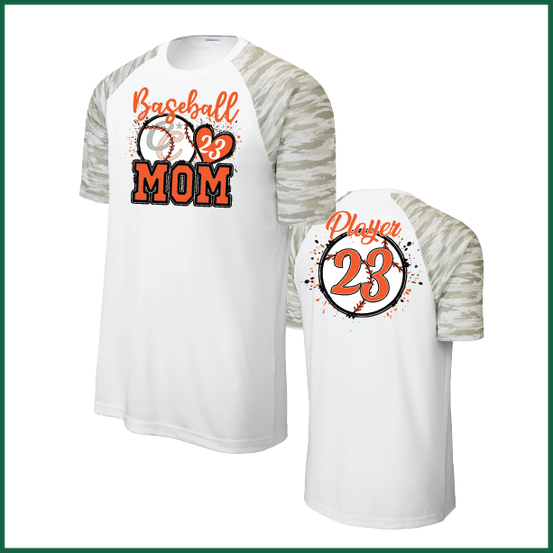 CCLL Canes Mom Logo White Camo Short Sleeve Shirt