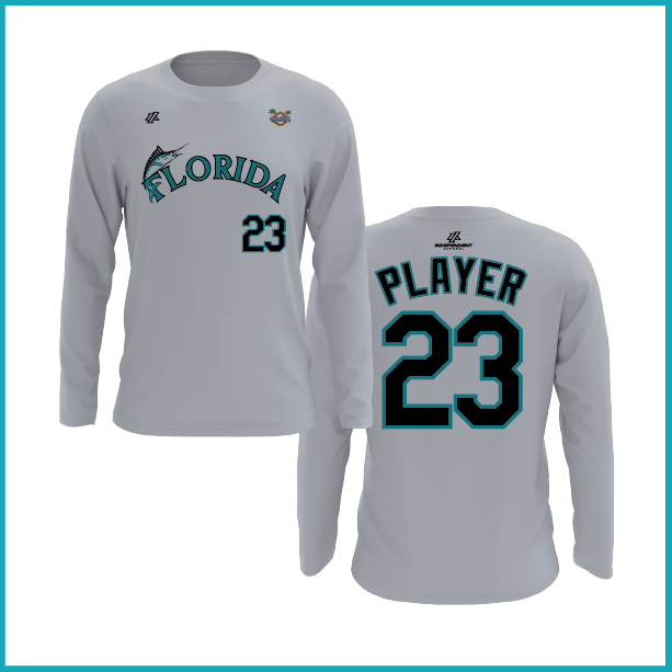 CCLL Florida Marlins Logo Long Sleeve Shirt