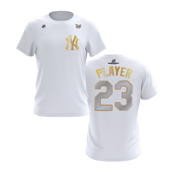 CCLL Yankees Gold Logo Short Sleeve Shirt