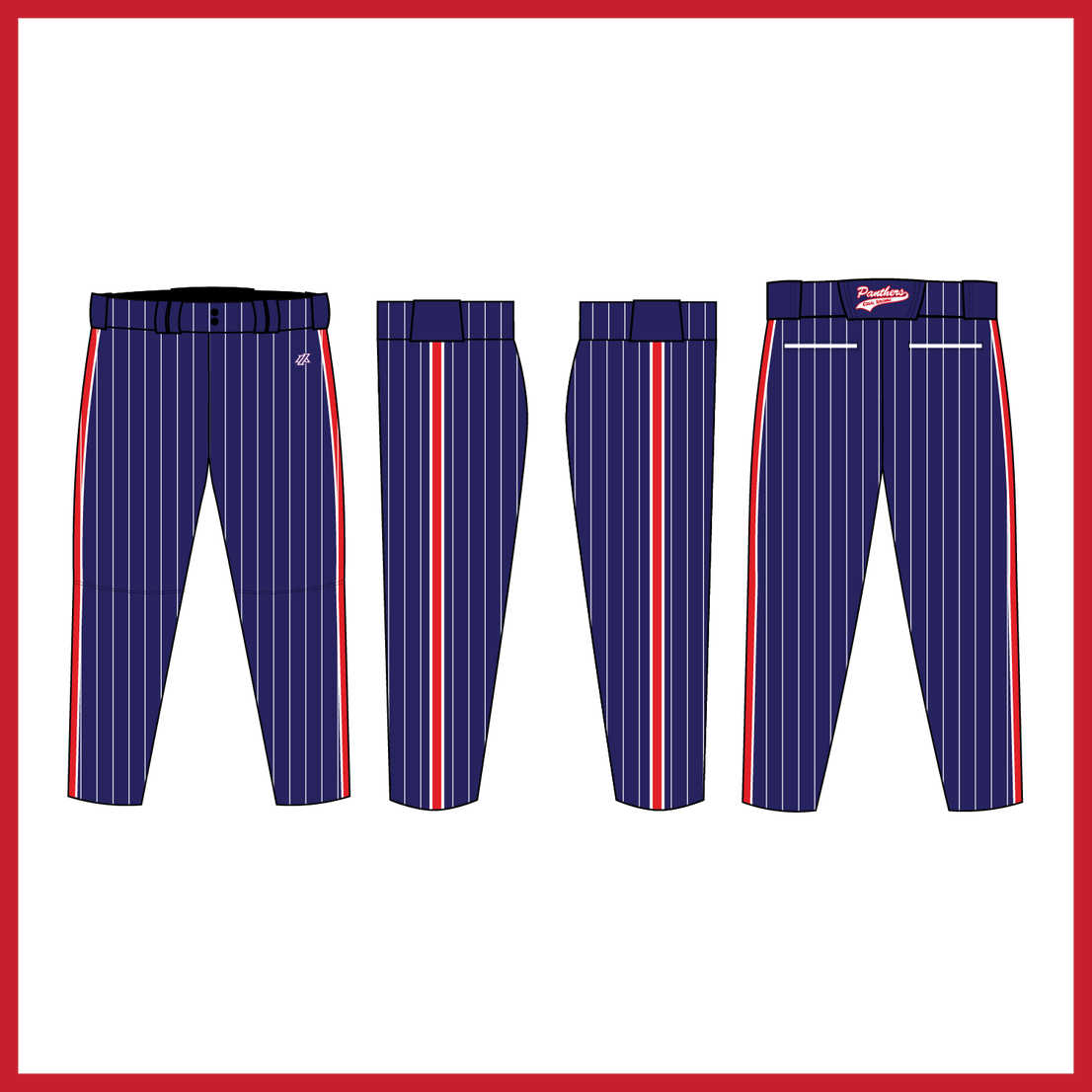 CS Panthers King Custom Navy Pinstripe Knickers (3-4 WEEK TURNAROUND)