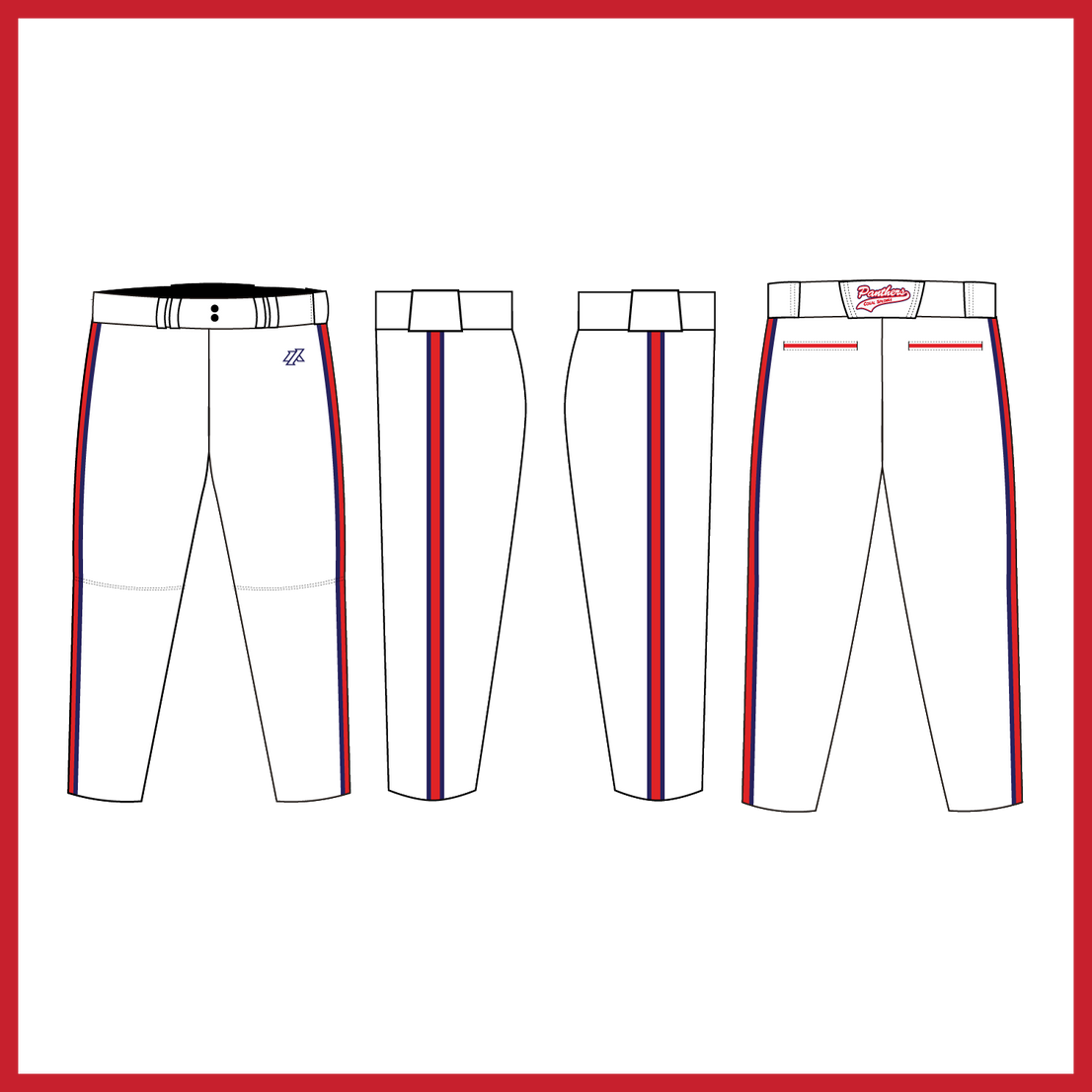 CS Panthers King Custom White Knickers (3-4 WEEK TURNAROUND)