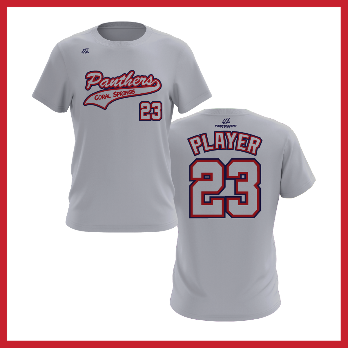 CS Panthers King Script Logo Short Sleeve Shirt