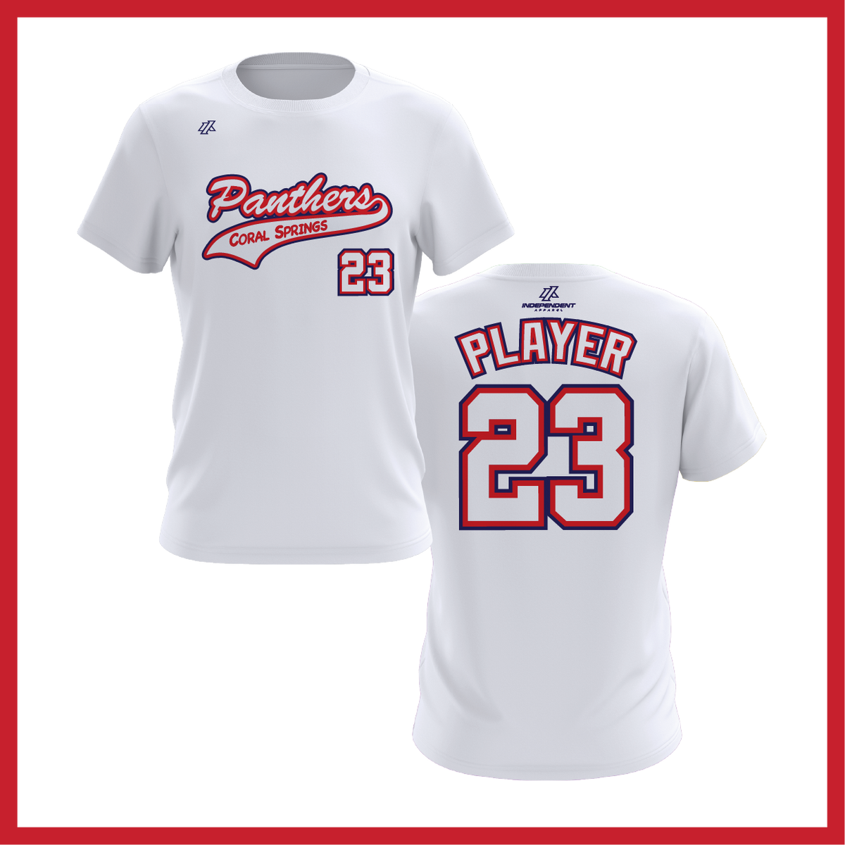 CS Panthers King Script Logo Short Sleeve Shirt
