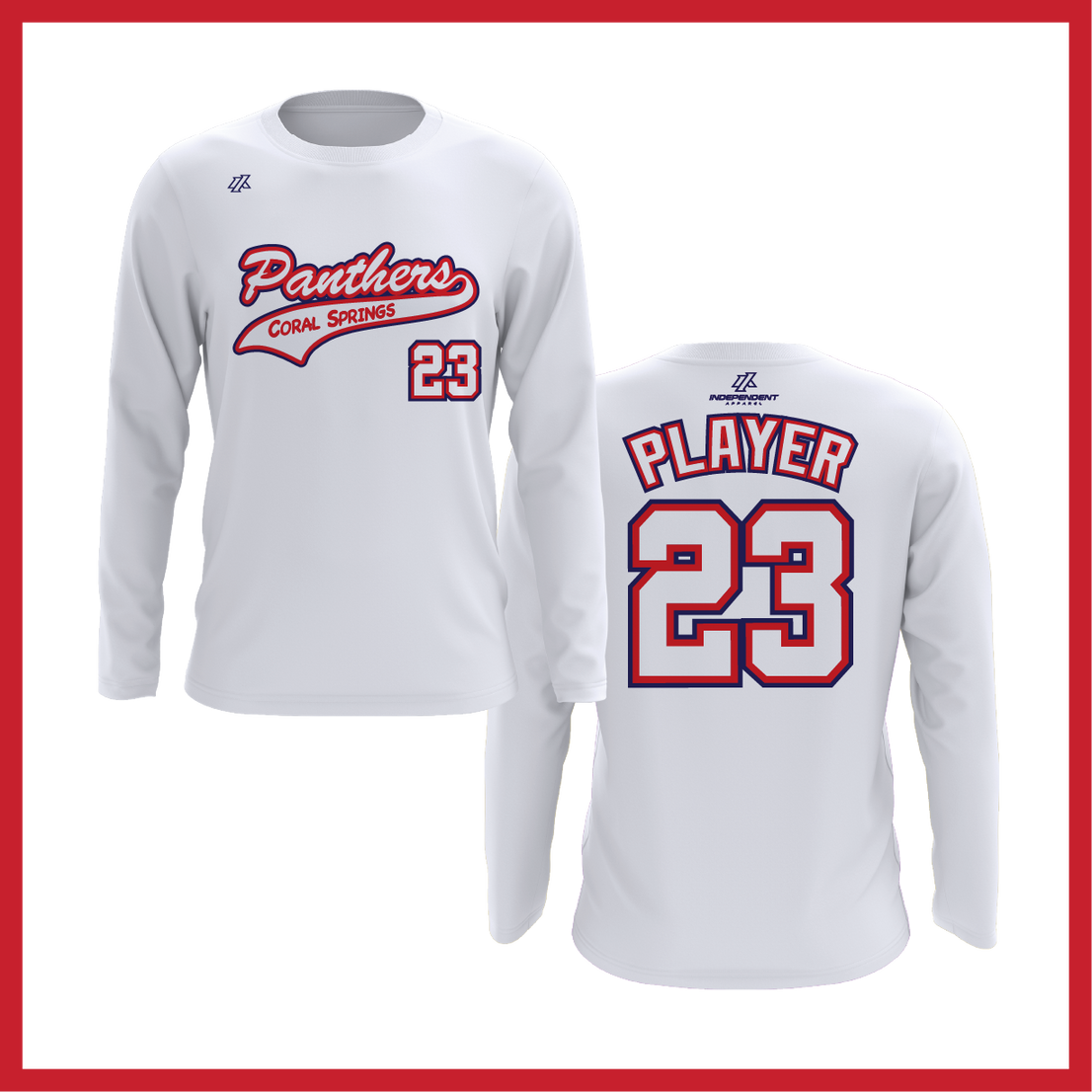 CS Panthers King Script Logo Long Sleeve Shirt