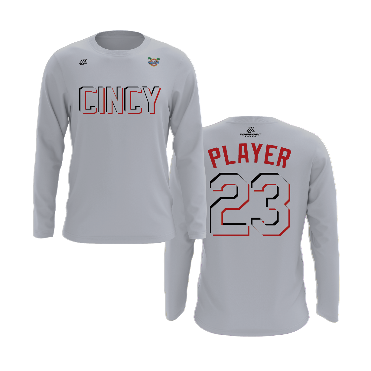 CCLL Cincy Reds Logo Long Sleeve Shirt