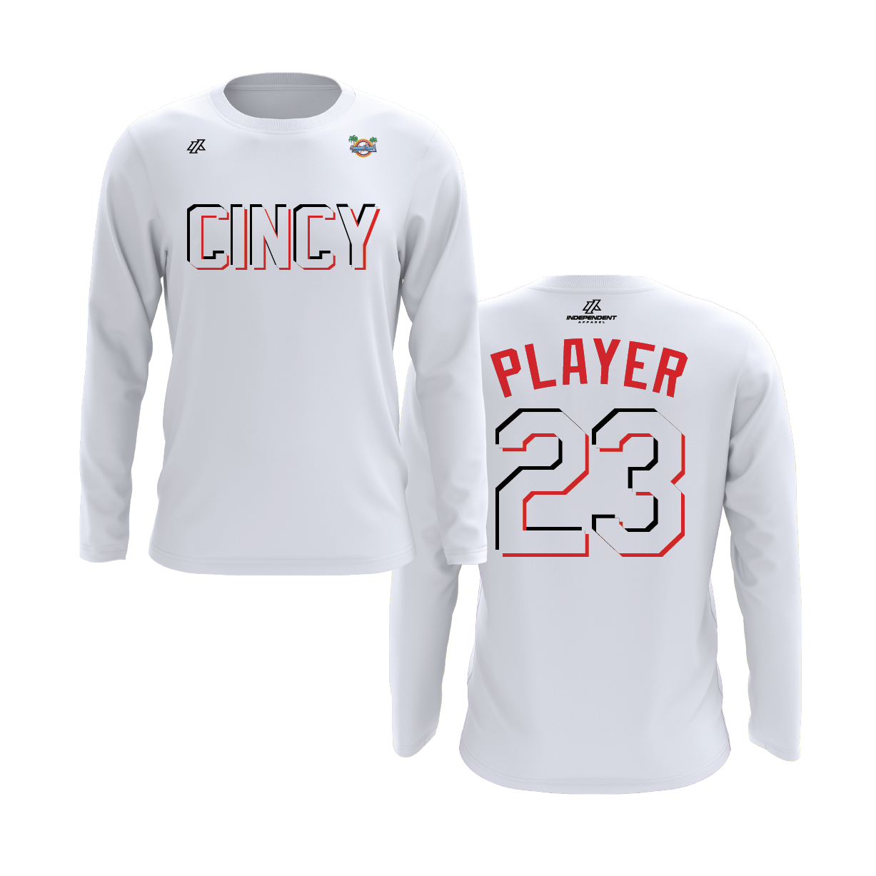 CCLL Cincy Reds Logo Long Sleeve Shirt