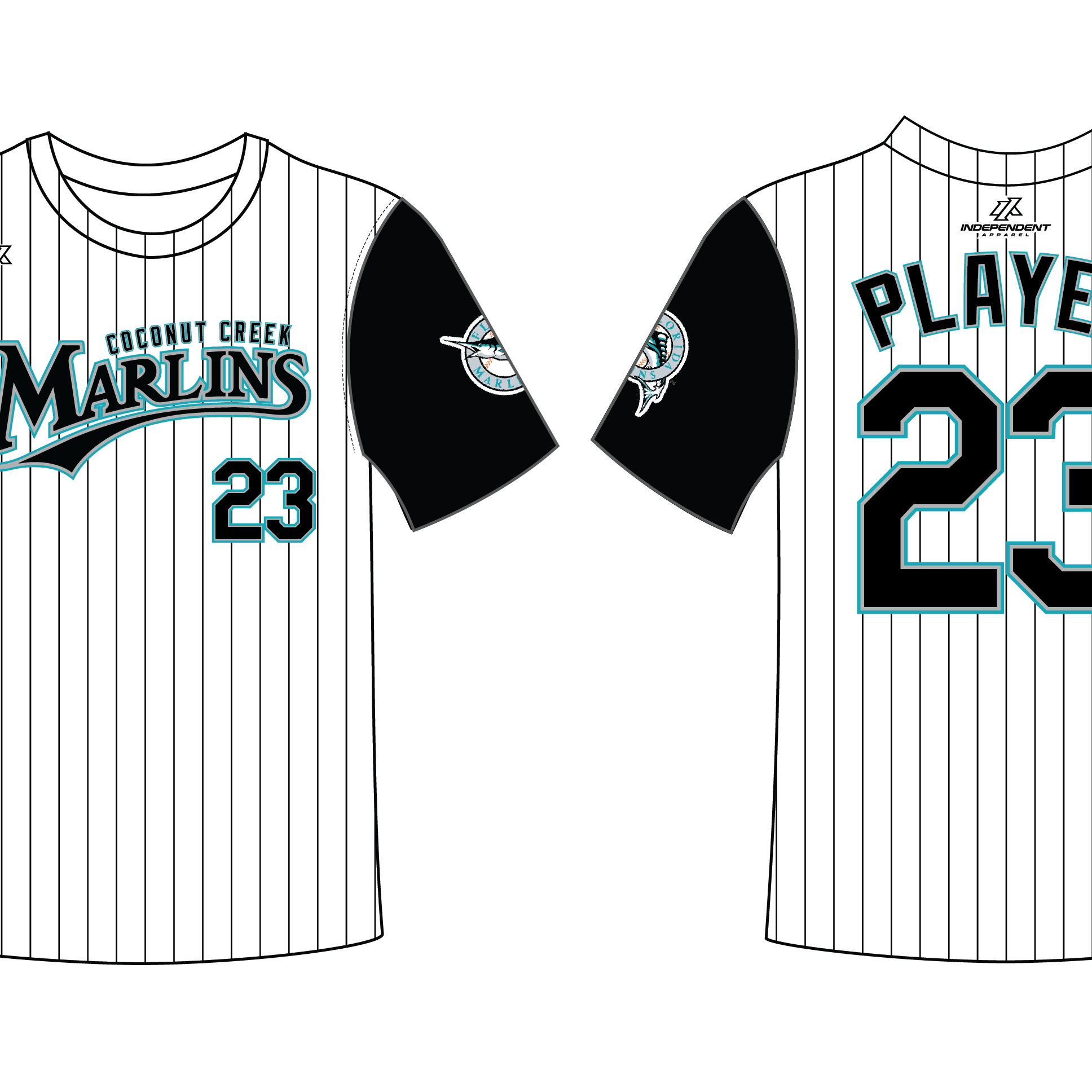 CERASANI Coconut Creek Marlins Pinstripe Full Dye jersey