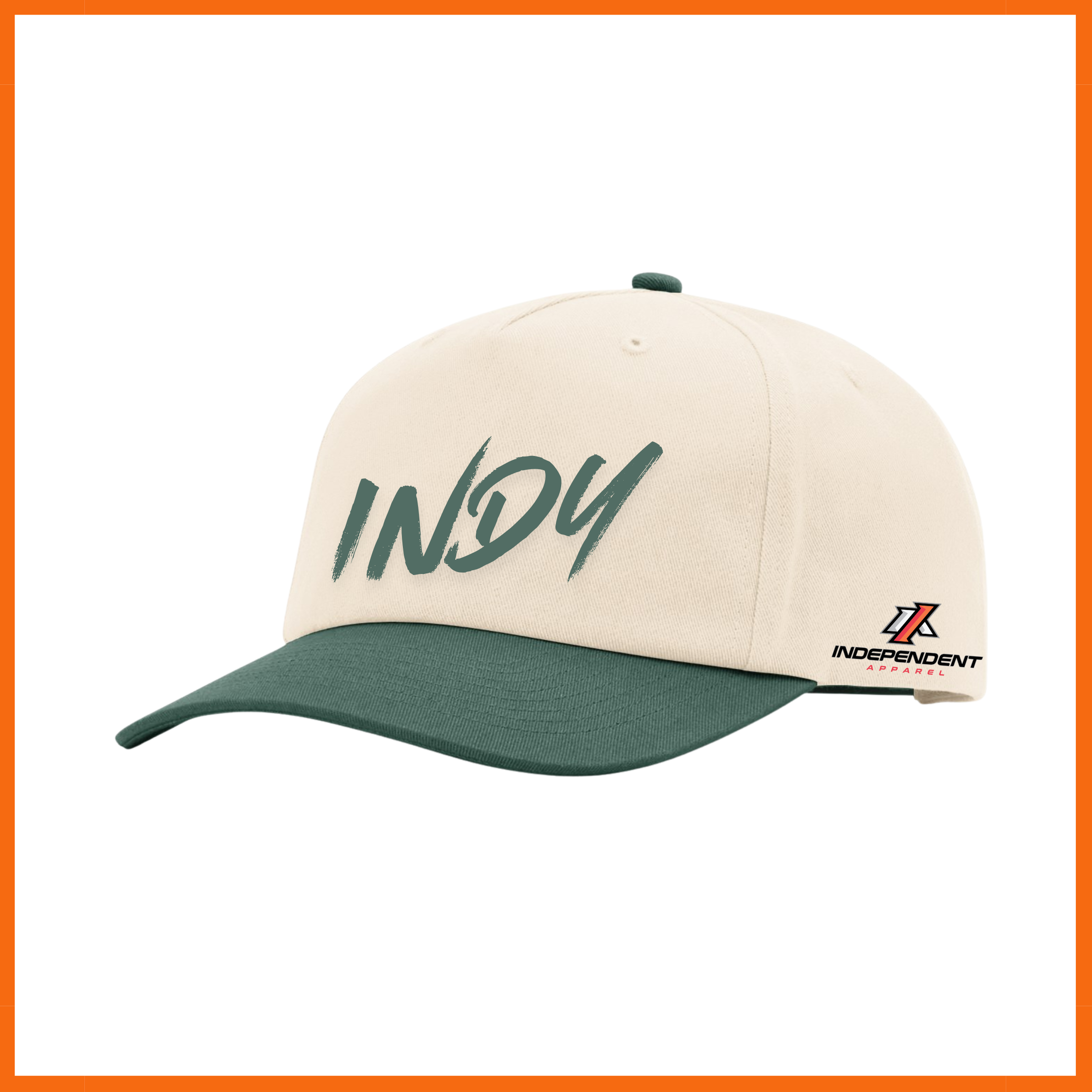 Indy Logo Color Block Cream Snapback Hat