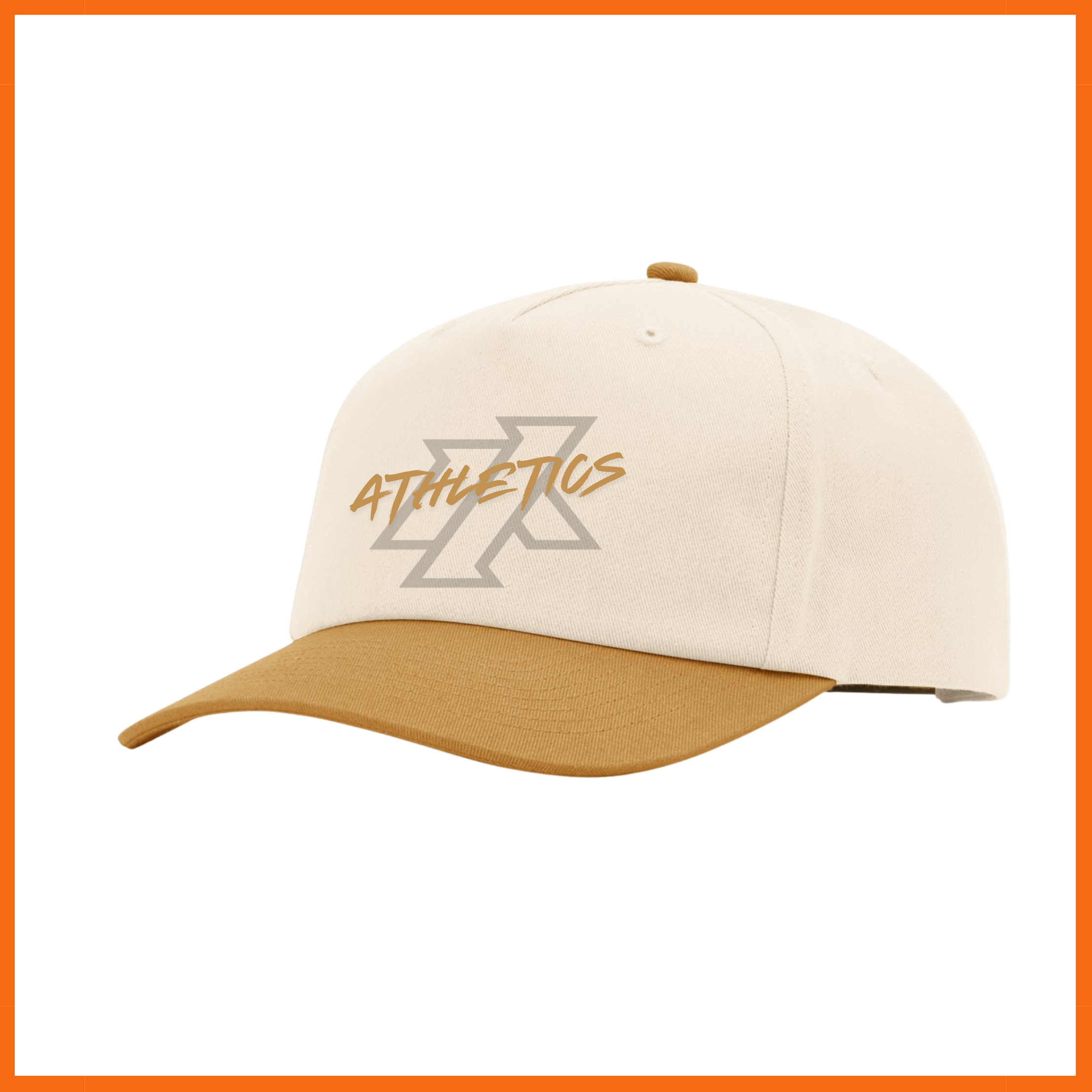 IA Athletics Logo Color Block Cream Snapback Hat