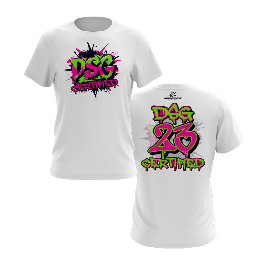 DSG certified neon spot dye jersey