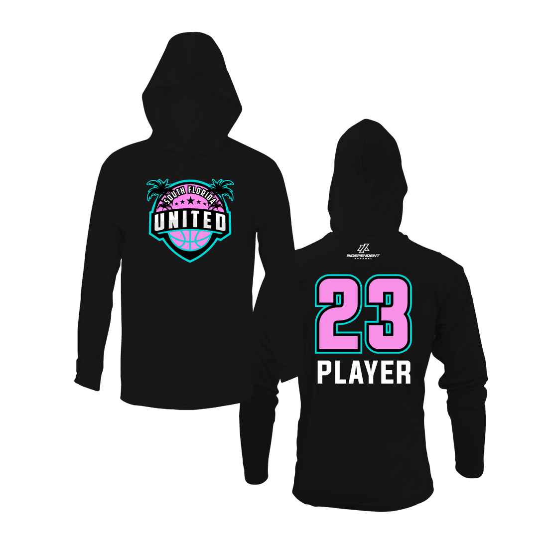 South Florida United Vice Logo Lightweight Hoodie