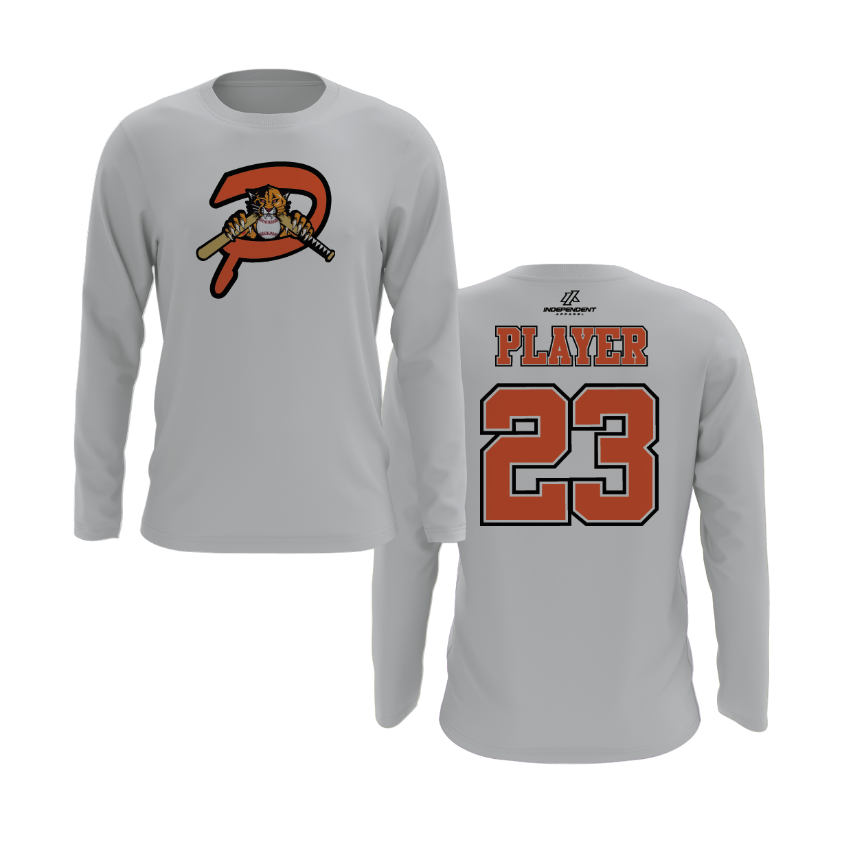 Duesler 10U Panthers P Logo Long Sleeve Shirt