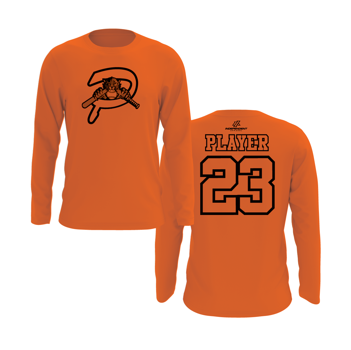 Duesler 10U Panthers P Logo Long Sleeve Shirt