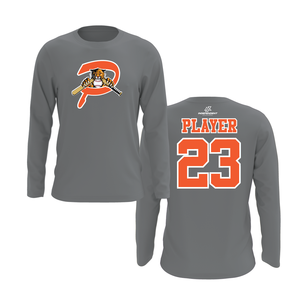Duesler 10U Panthers P Logo Long Sleeve Shirt