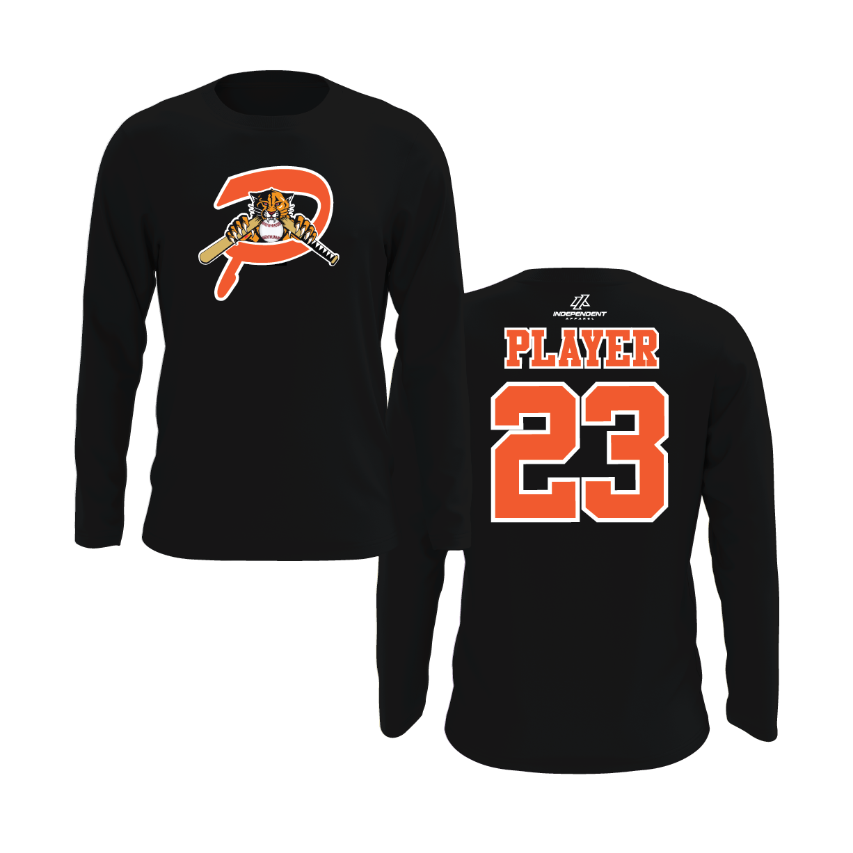 Duesler 10U Panthers P Logo Long Sleeve Shirt