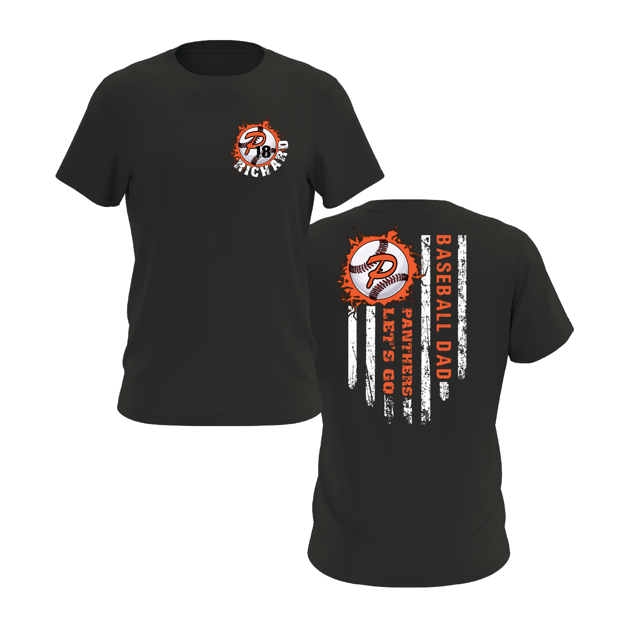 Duesler 11U “Let’s Go Panthers” Baseball Dad Tri-Blend Short Sleeve Shirt