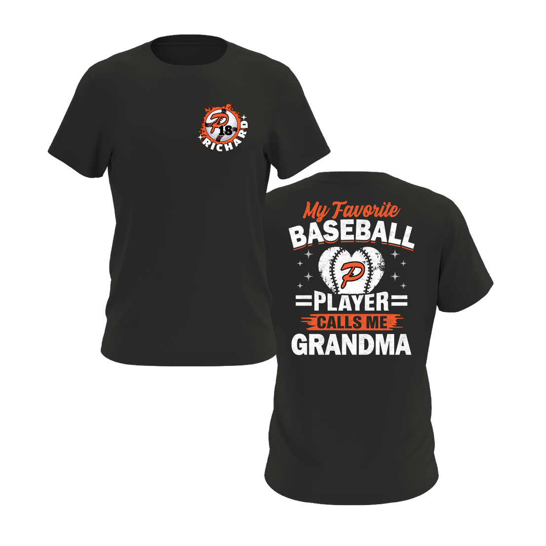 Duesler 11U Panthers “My Favorite Baseball Player Calls Me Grandma” Tri-Blend Short Sleeve Shirt
