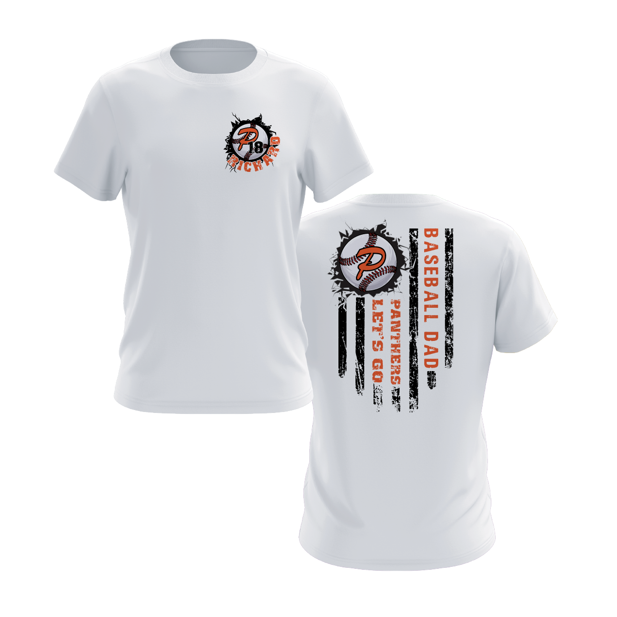 Duesler 11U “Let’s Go Panthers” Baseball Dad Tri-Blend Short Sleeve Shirt