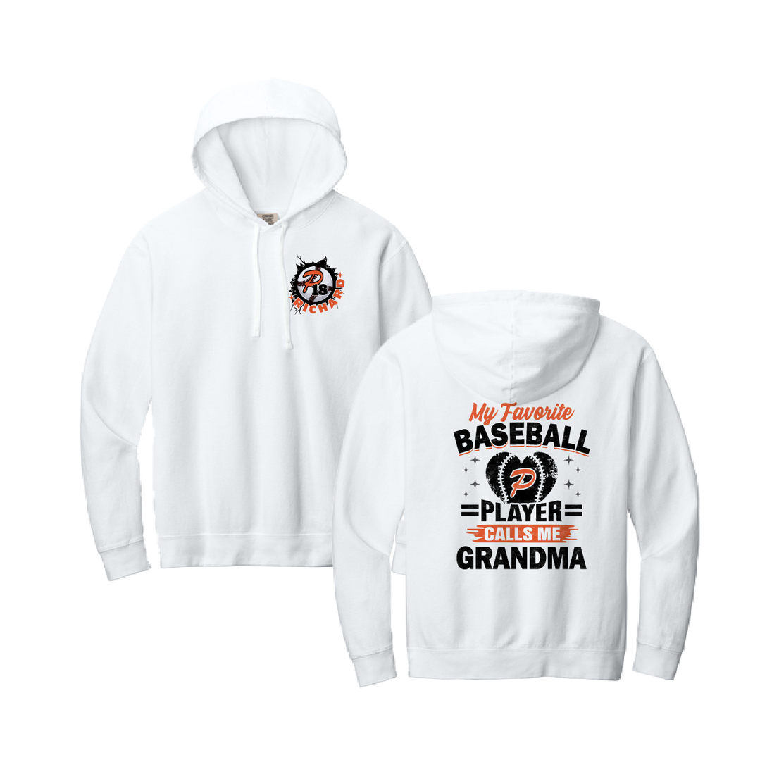 Duesler 11U Panthers “My Favorite Baseball Player Calls Me Grandma” Cotton Sweatshirt Hoodie