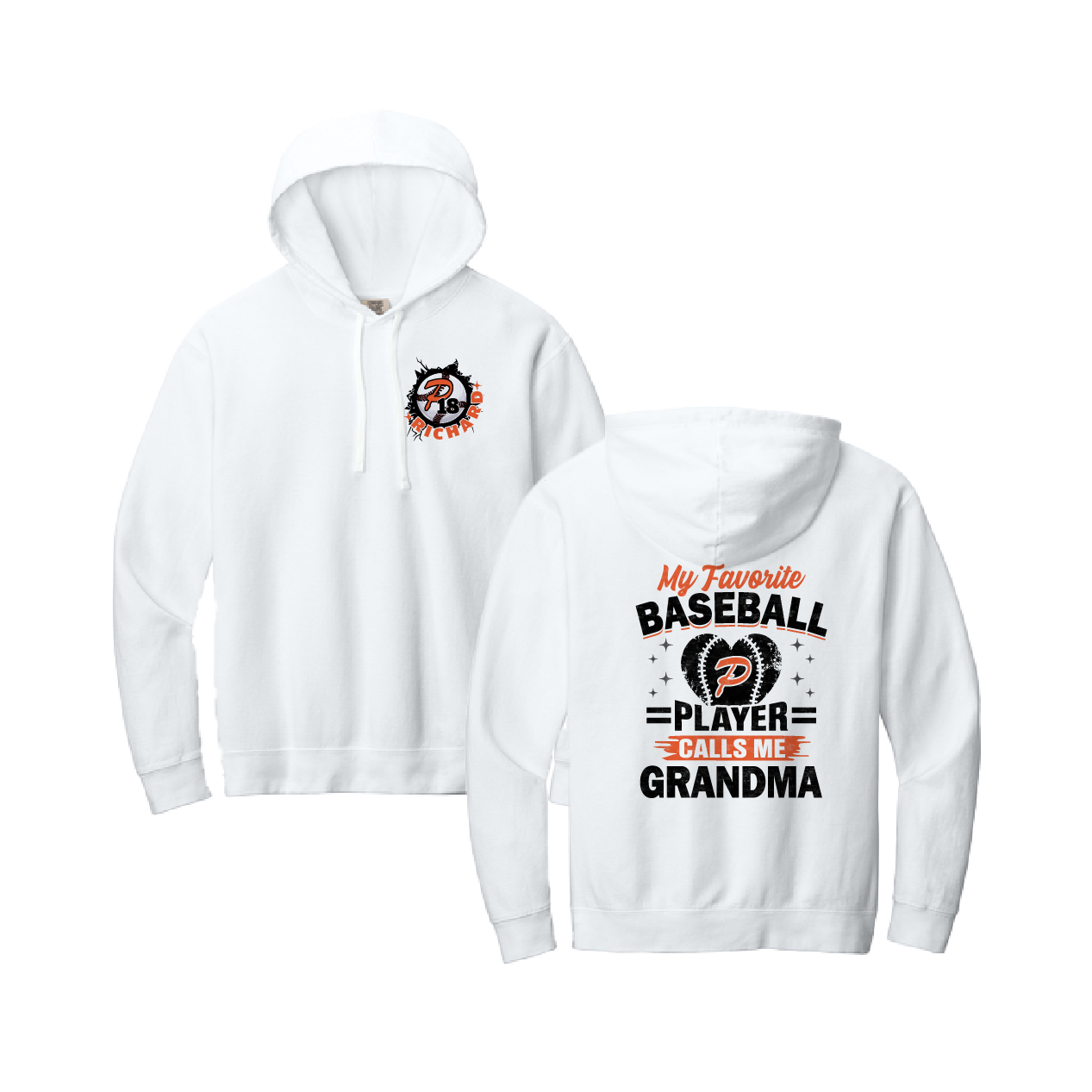 Duesler 11U Panthers “My Favorite Baseball Player Calls Me Grandma” Cotton Sweatshirt Hoodie