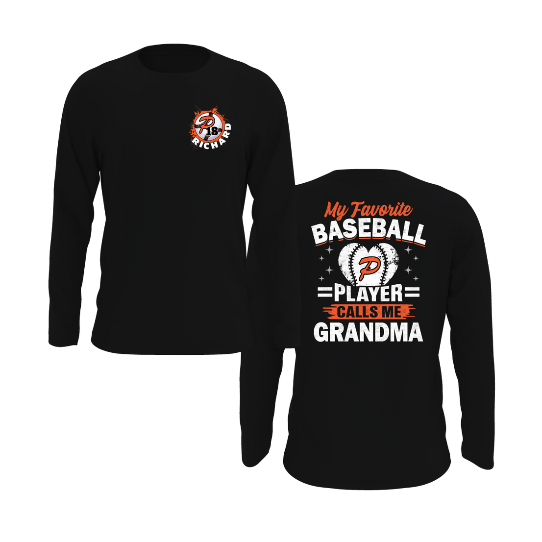 Duesler 11U Panthers “My Favorite Baseball Player Calls Me Grandma” Long Sleeve Shirt