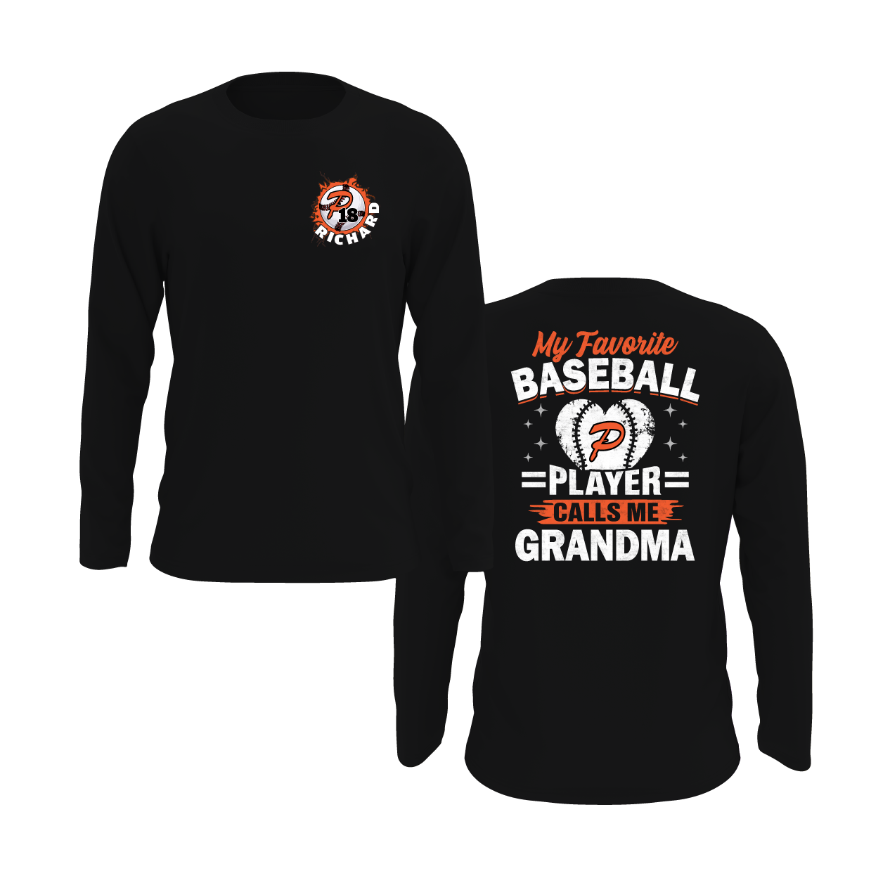 Duesler 11U Panthers “My Favorite Baseball Player Calls Me Grandma” Long Sleeve Shirt