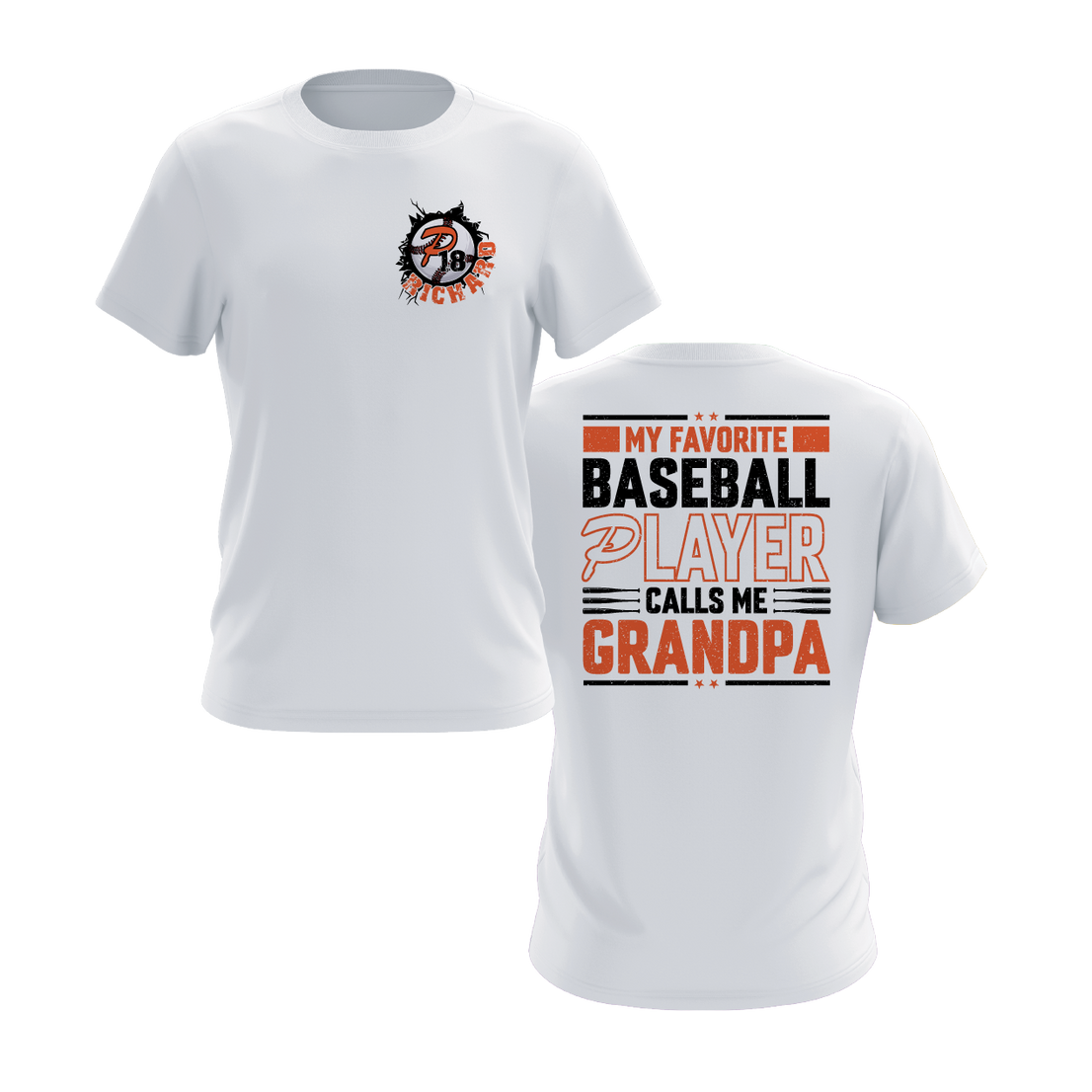 Duesler 11U Panthers “My Favorite Baseball Player Calls Me Grandpa” Tri-Blend Short Sleeve Shirt
