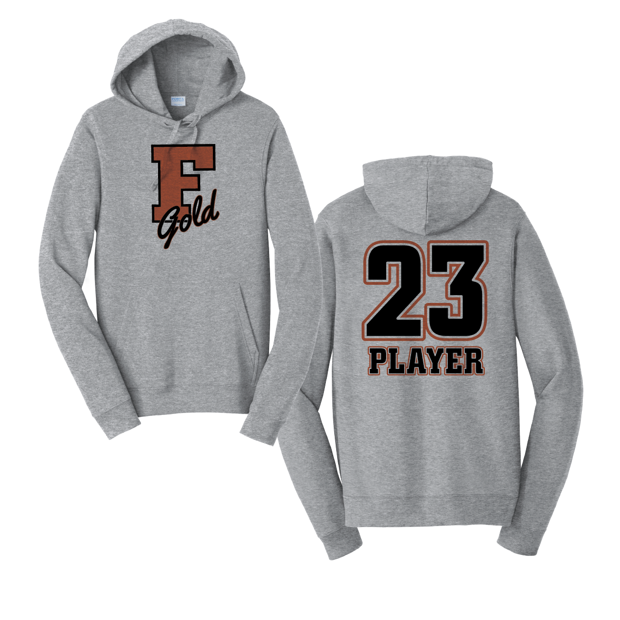 Florida Gold "F" Logo Cotton Sweatshirt Hoodie
