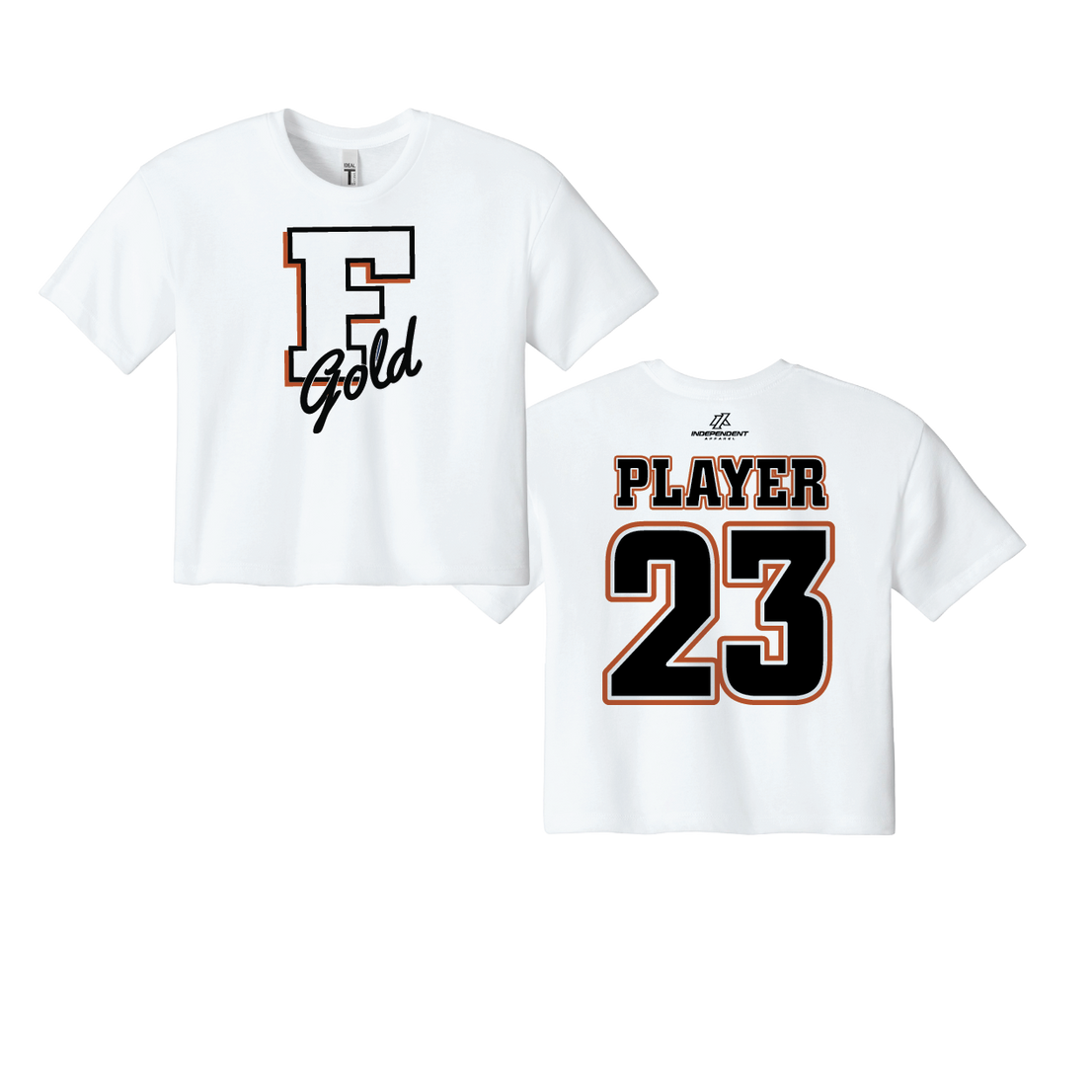 Florida Gold "F" Logo Women's Crop Poly/Cotton Tee