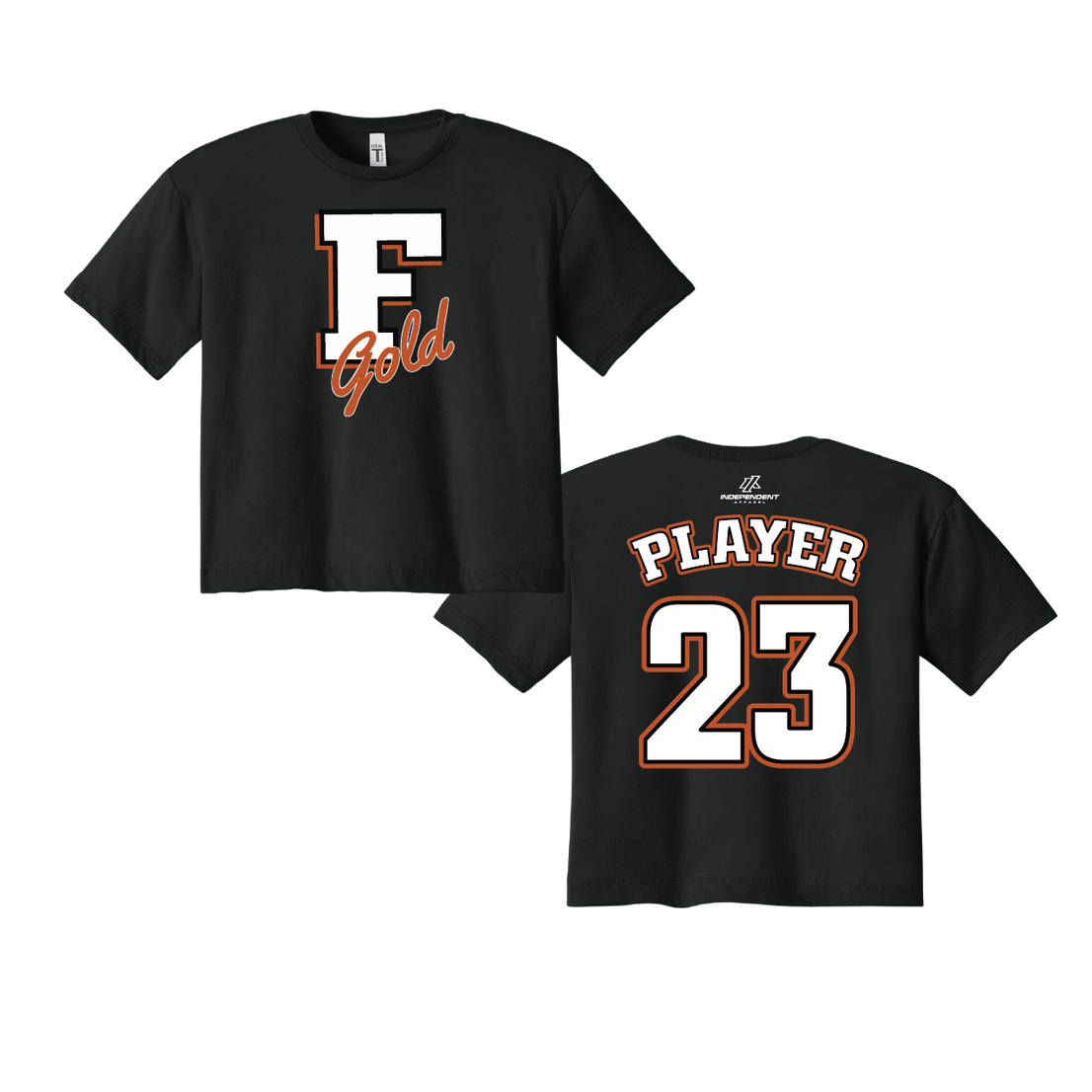 Florida Gold "F" Logo Women's Crop Poly/Cotton Tee