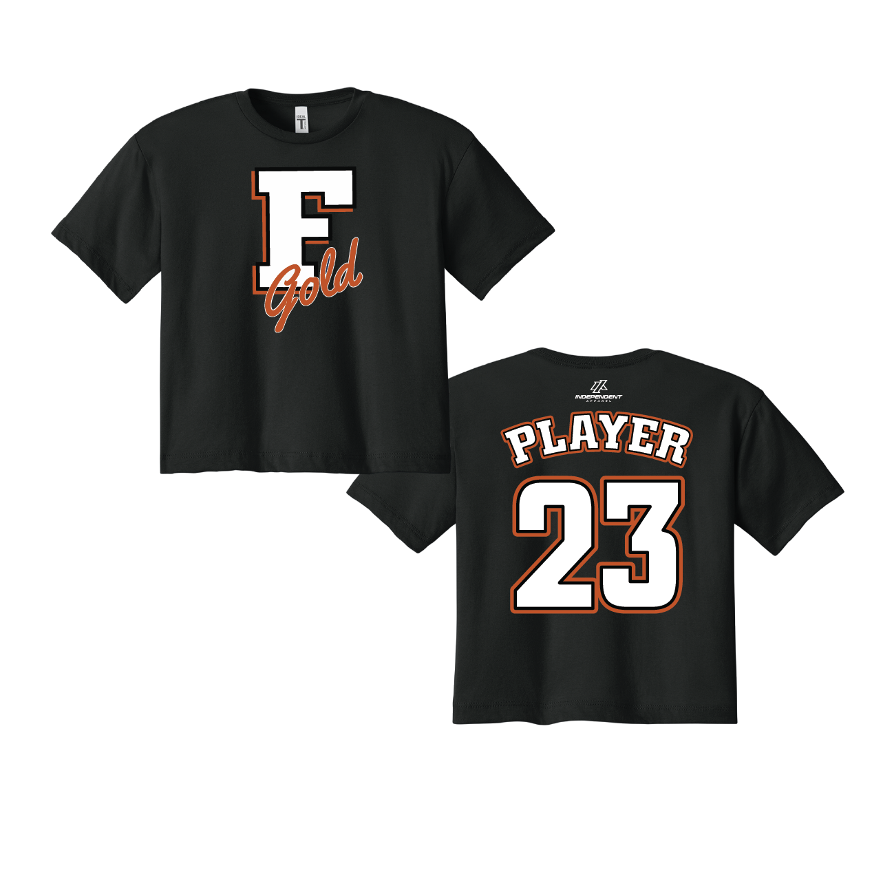 Florida Gold "F" Logo Women's Crop Poly/Cotton Tee