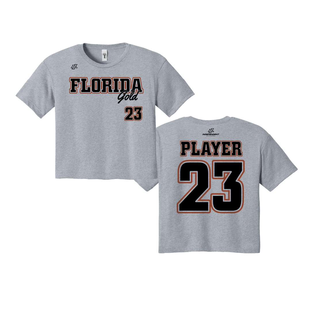 Florida Gold Logo Women's Crop Poly/Cotton Tee