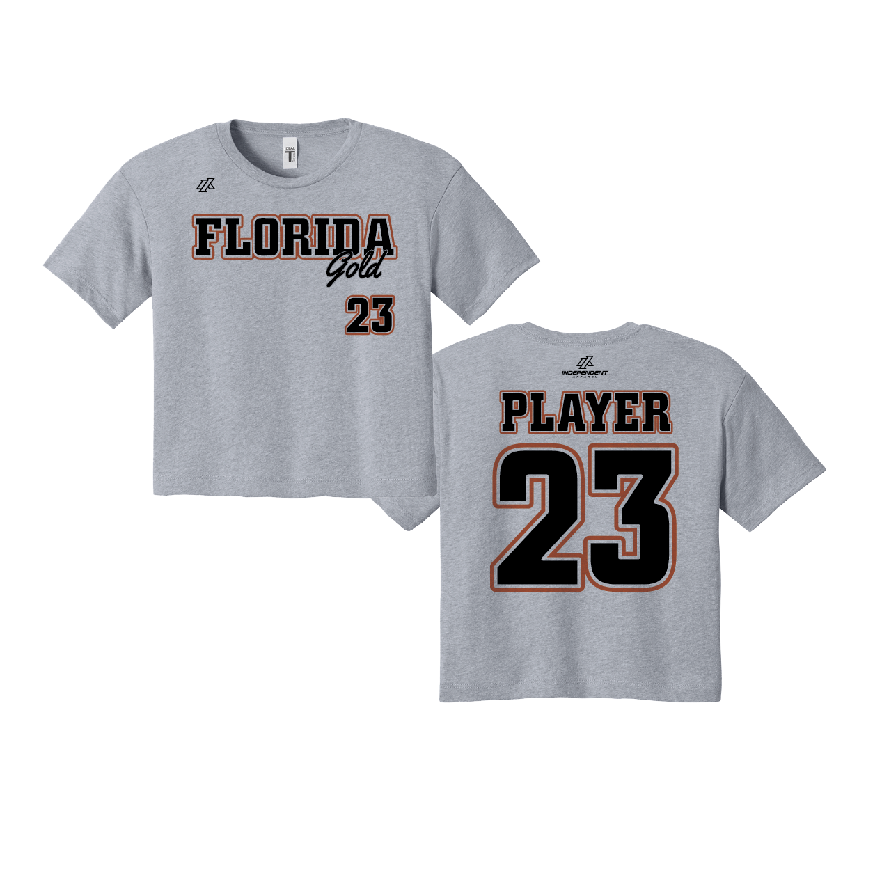 Florida Gold Logo Women's Crop Poly/Cotton Tee