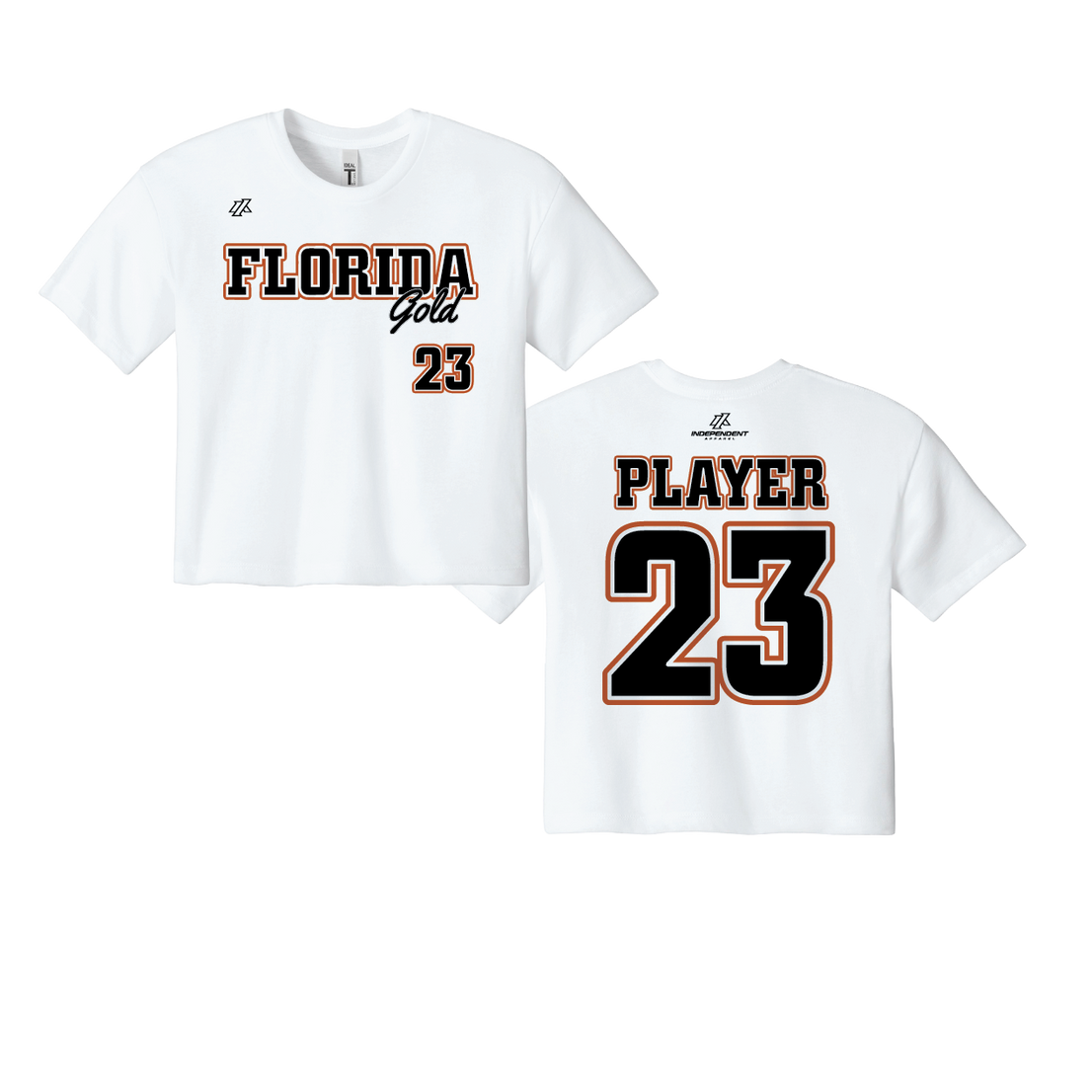 Florida Gold Logo Women's Crop Poly/Cotton Tee