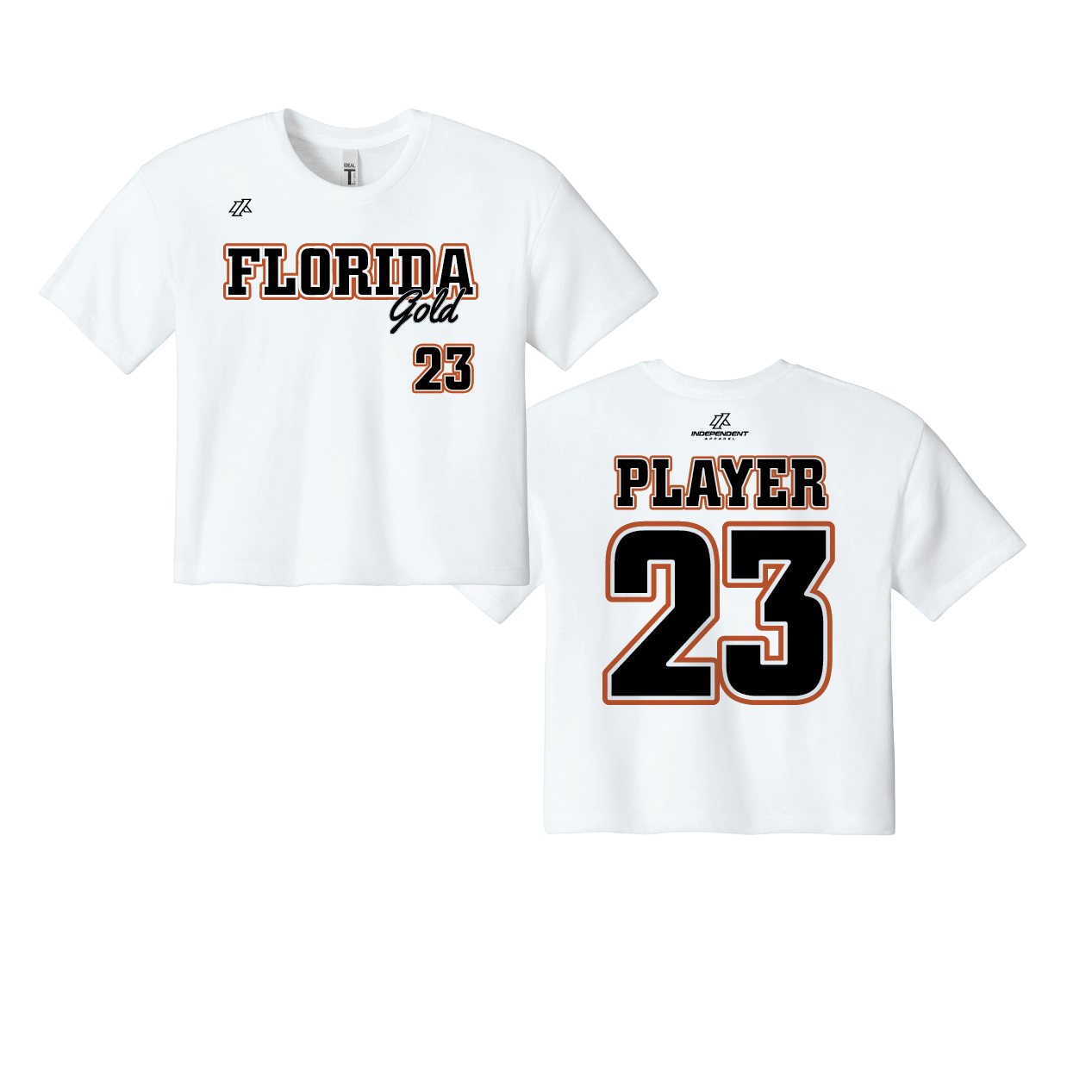 Florida Gold Logo Women's Crop Poly/Cotton Tee