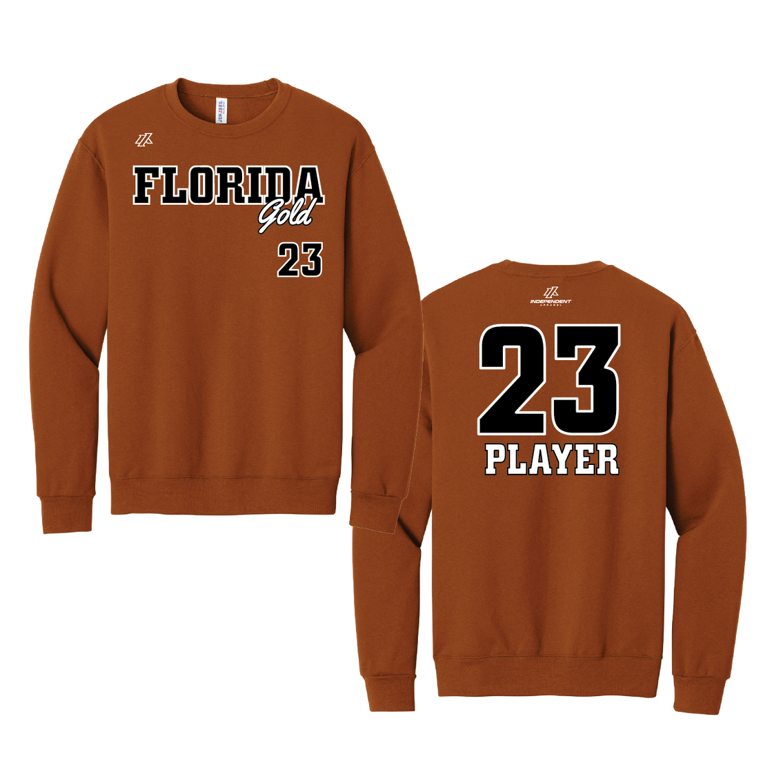 Florida Gold Logo Cotton Crewneck Sweatshirt