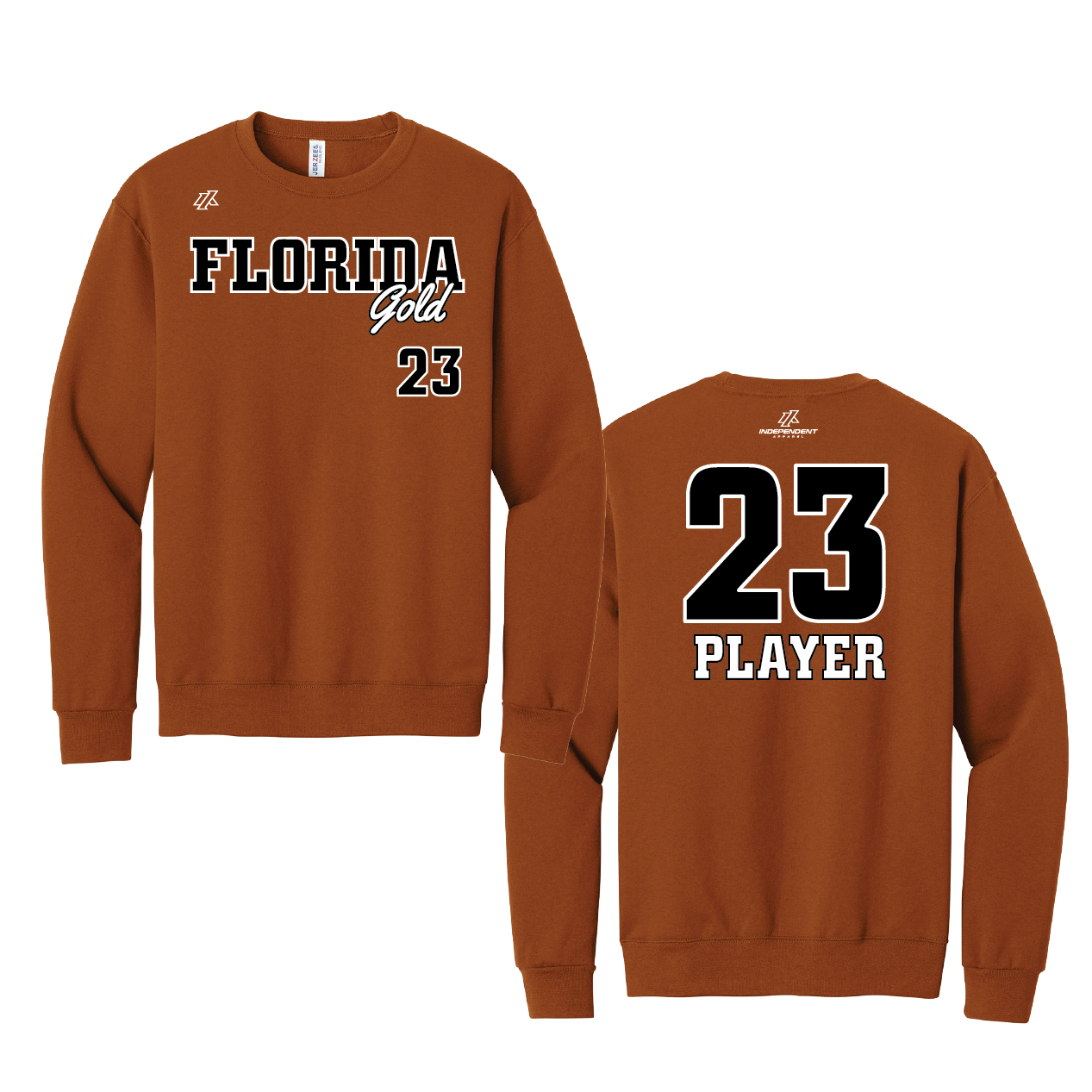 Florida Gold Logo Cotton Crewneck Sweatshirt