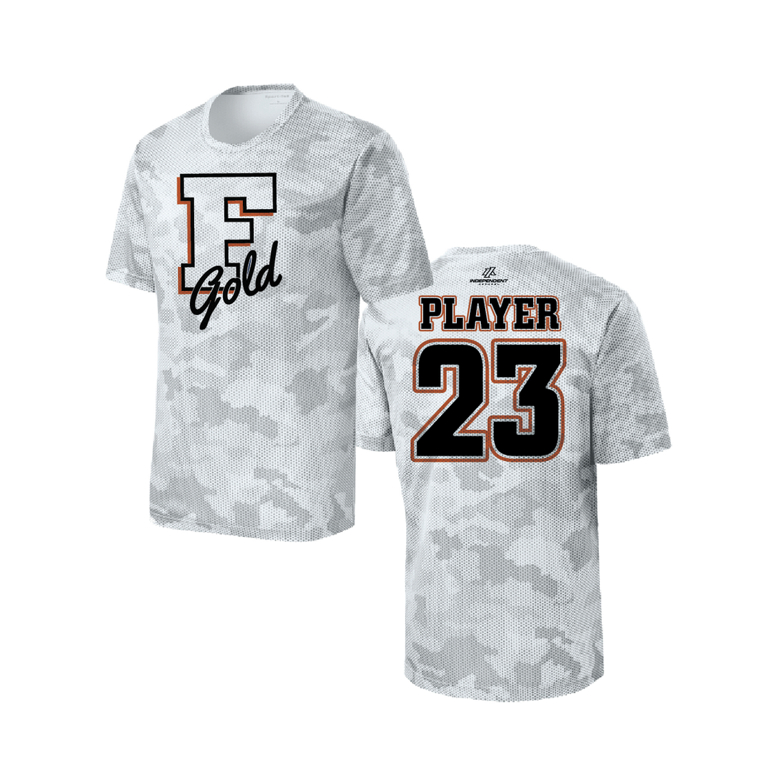 Florida Gold "F" Logo Hex Camo Short Sleeve Shirt