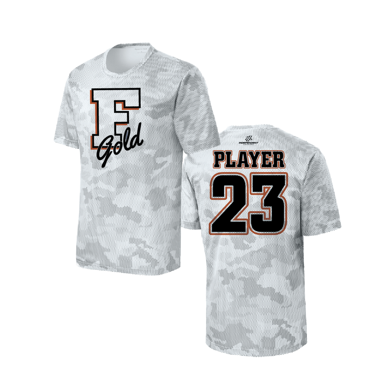 Florida Gold "F" Logo Hex Camo Short Sleeve Shirt