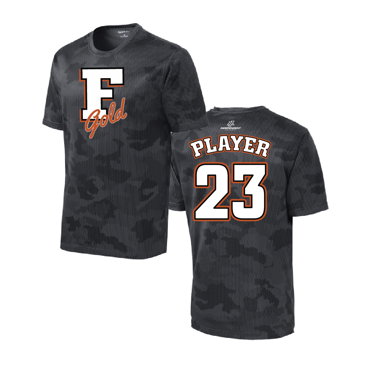 Florida Gold "F" Logo Hex Camo Short Sleeve Shirt
