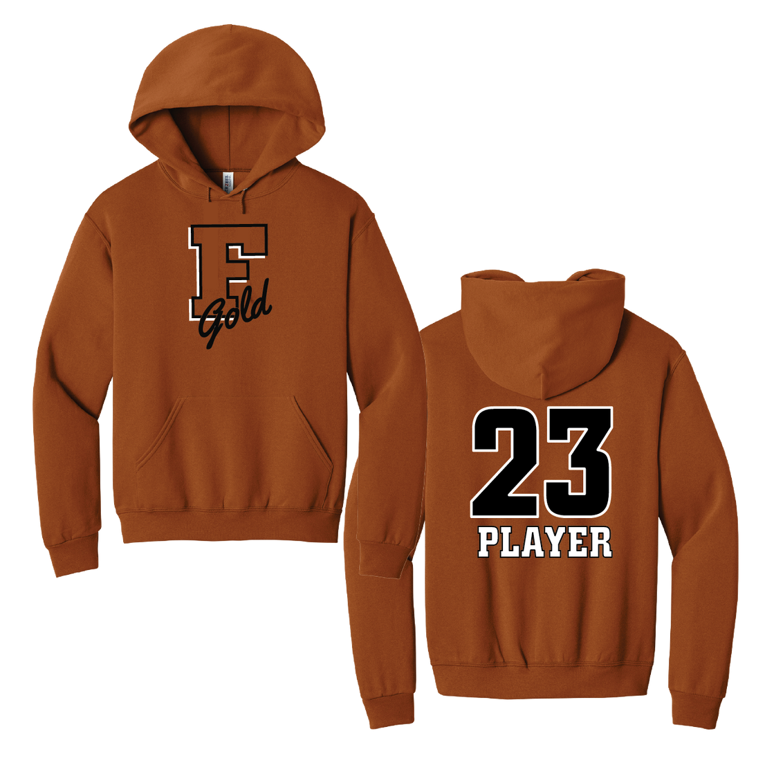 Florida Gold "F" Logo Cotton Sweatshirt Hoodie