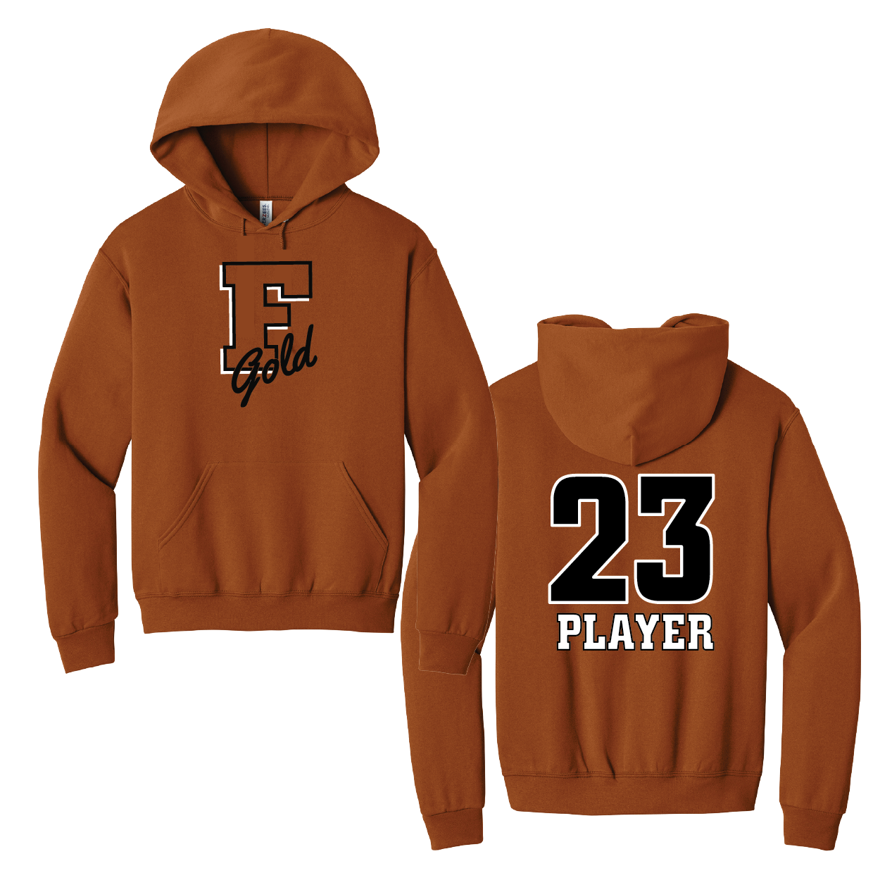 Florida Gold "F" Logo Cotton Sweatshirt Hoodie